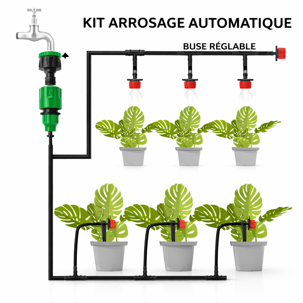 KIT ARROSAGE AUTOMATIQUE – Arrosez votre jardin sans effort