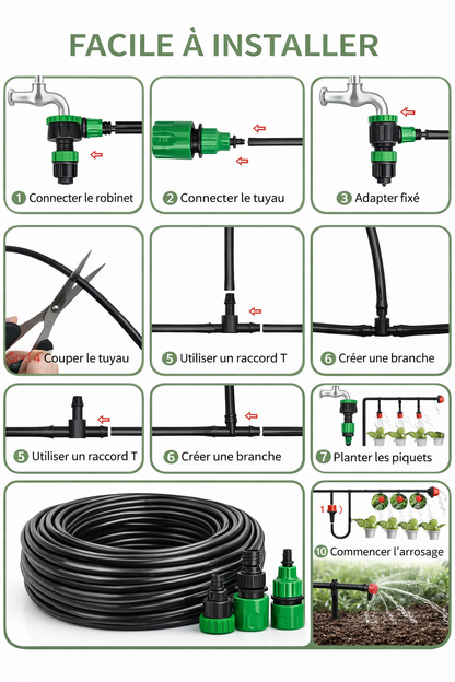 KIT ARROSAGE AUTOMATIQUE – Arrosez votre jardin sans effort
